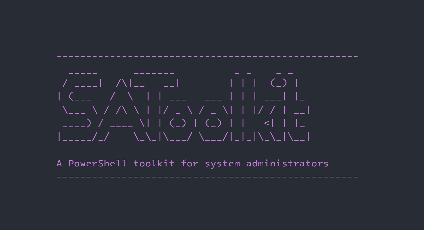SAToolkit, A PowerShell toolkit for System Administrators